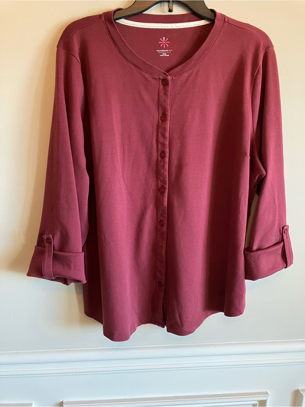 Isaac Mizrahi Essential Long Sleeve Button-Front Cardigan Size XL. Pima cotton - Picture 3 of 11